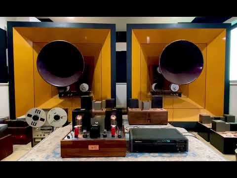 845 SE tube amplifier, output power 20w driving 110db horn system