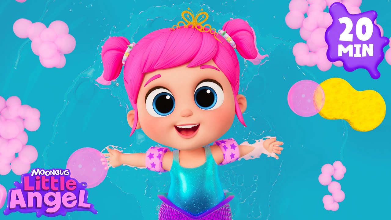 Mermaid Bubble Bath Time! 🫧 Jill's Playtime | Little Angel Kids Songs & Nursery Rhymes