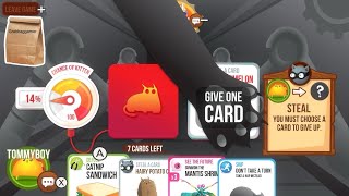 Exploding Kittens gameplay on the Nintendo Switch