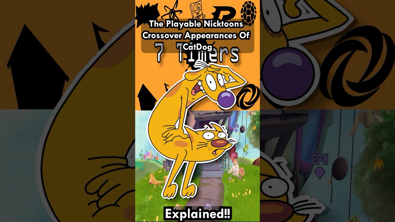The Playable Nicktoons Crossover Appearances Of CatDog Explained!!