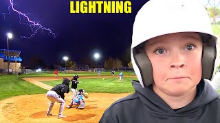 Lightning Strikes At Baseball Game And First Time Pitching 