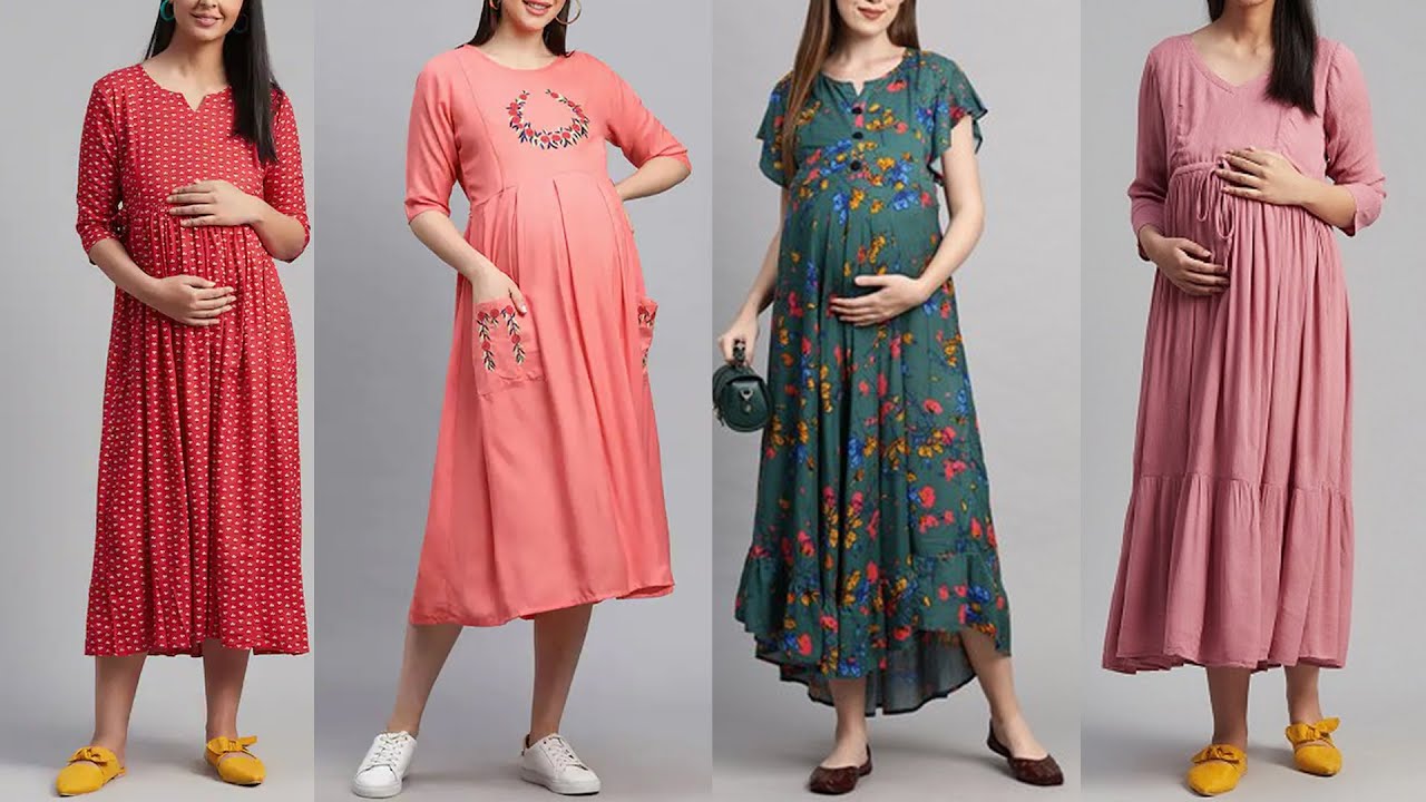 Maternity Nursing Cotton Dress, Pregnancy Wear for Women, Zip for Baby  Feeding Daily Wear Kurti, Church Nursing for Breastfeeding - Etsy Hong Kong