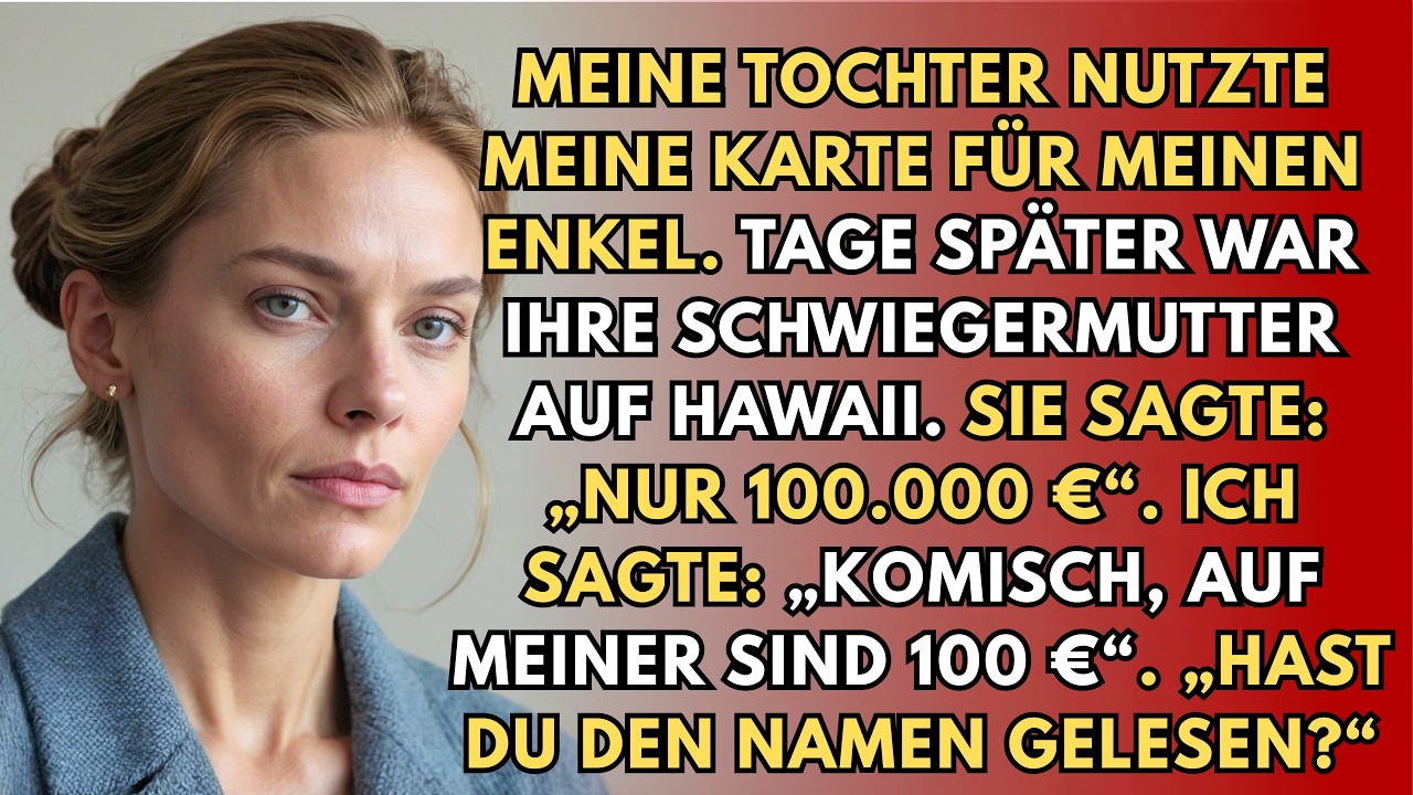 Meine Tochter bat mich um meine Kreditkarte, um angeblich meinen kranken Enkel zu retten. Ich gab ihr eine Karte – aber nicht die, die sie erwartete. Als die Bank mich am nächsten Tag anrief,...
