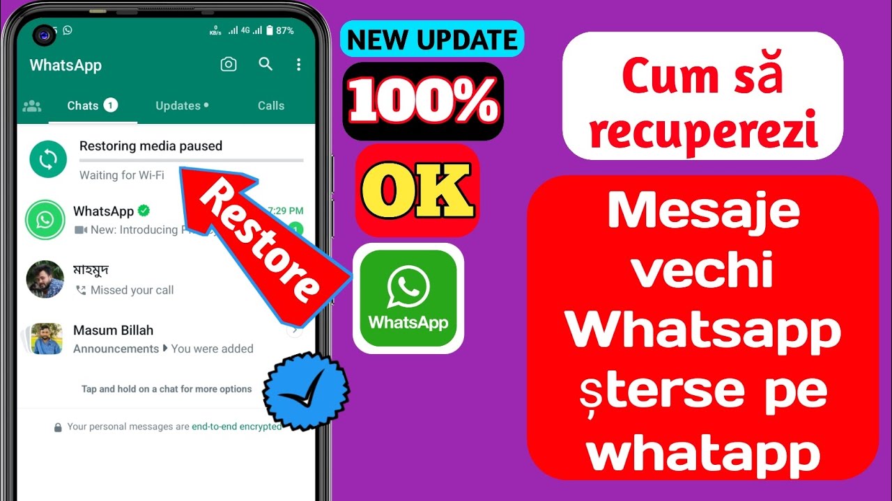 Cum să recuperați mesajele vechi WhatsApp șterse | Restaurați WhatsApp ...