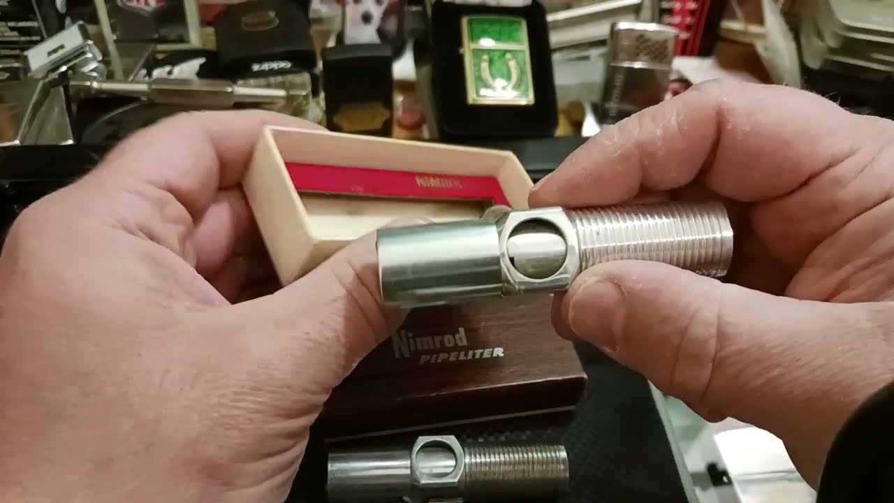 Vintage Nimrod Sportsman and Executive Pipe Lighters - YouTube