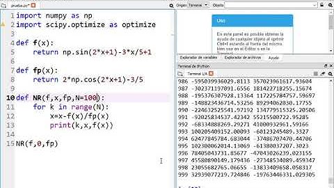 Método de Newton Raphson y Secante en Python