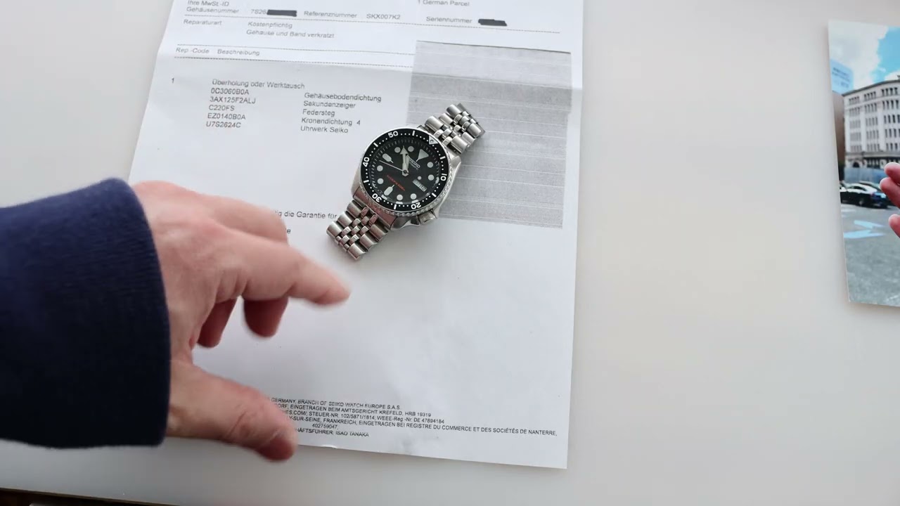 SEIKO SKX007 OFFICIAL OVERHAUL SERVICE IN GERMANY REVIEW - YouTube