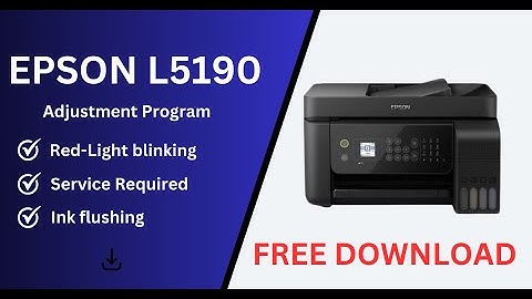 Epson L5190 Resetter Free Download | Service Required Solution