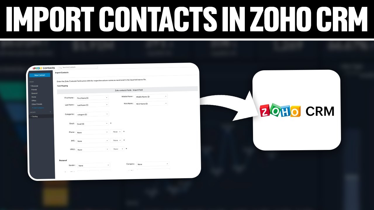How To Import Contacts In Zoho CRM ! (Full Tutorial) - YouTube