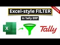 How to Use Excel like FILTER in Tally!
