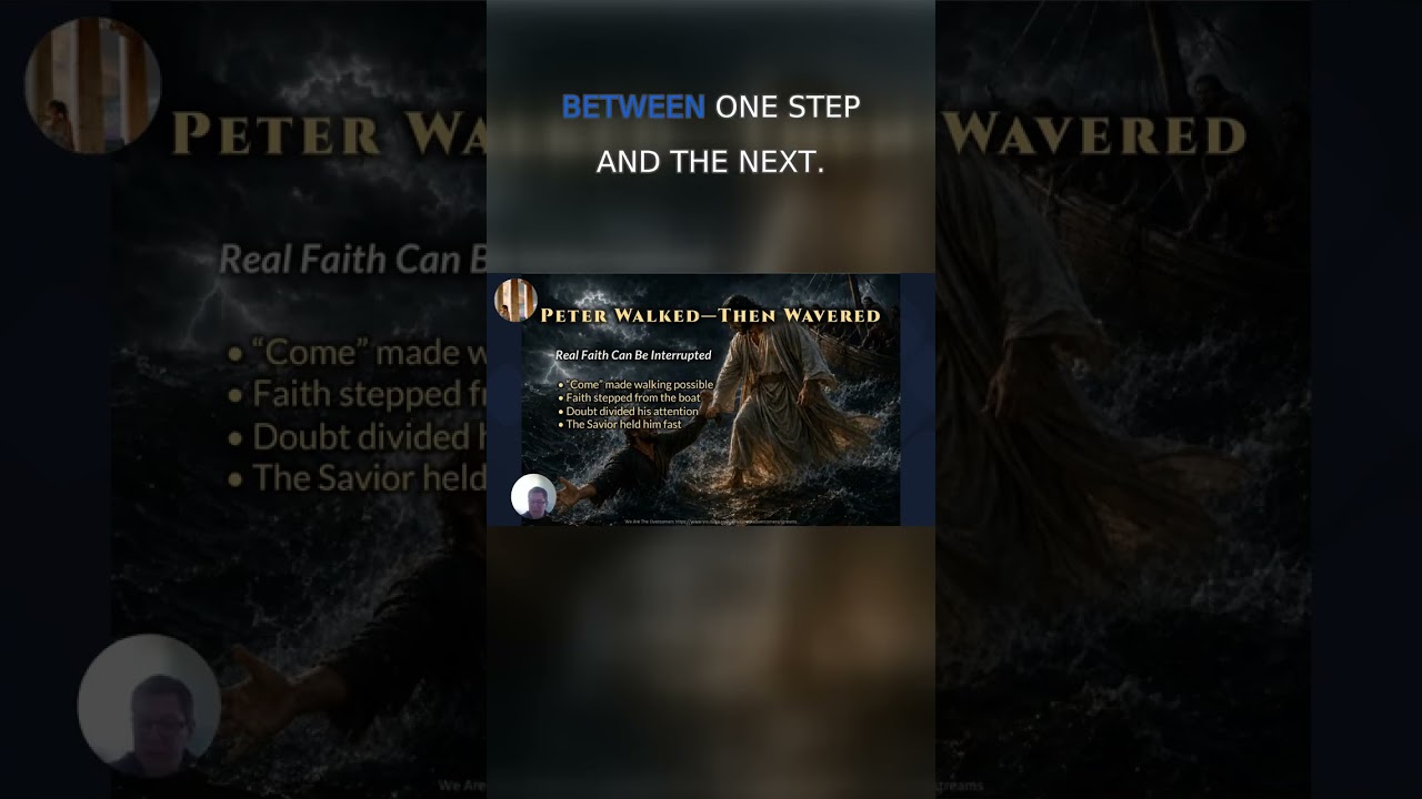 Peter walks on water — doubt and rescue