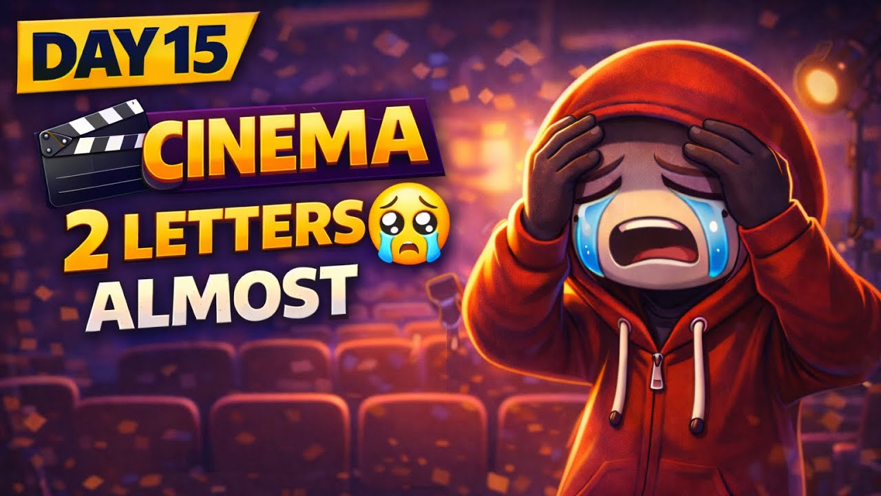 Day 15 | CINEMA Word Hunt Gameplay | Last 2 Letters Missed 🎬