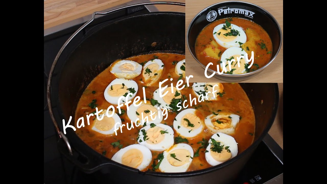 Fruchtig scharfer Kartoffel Eier Curry - YouTube