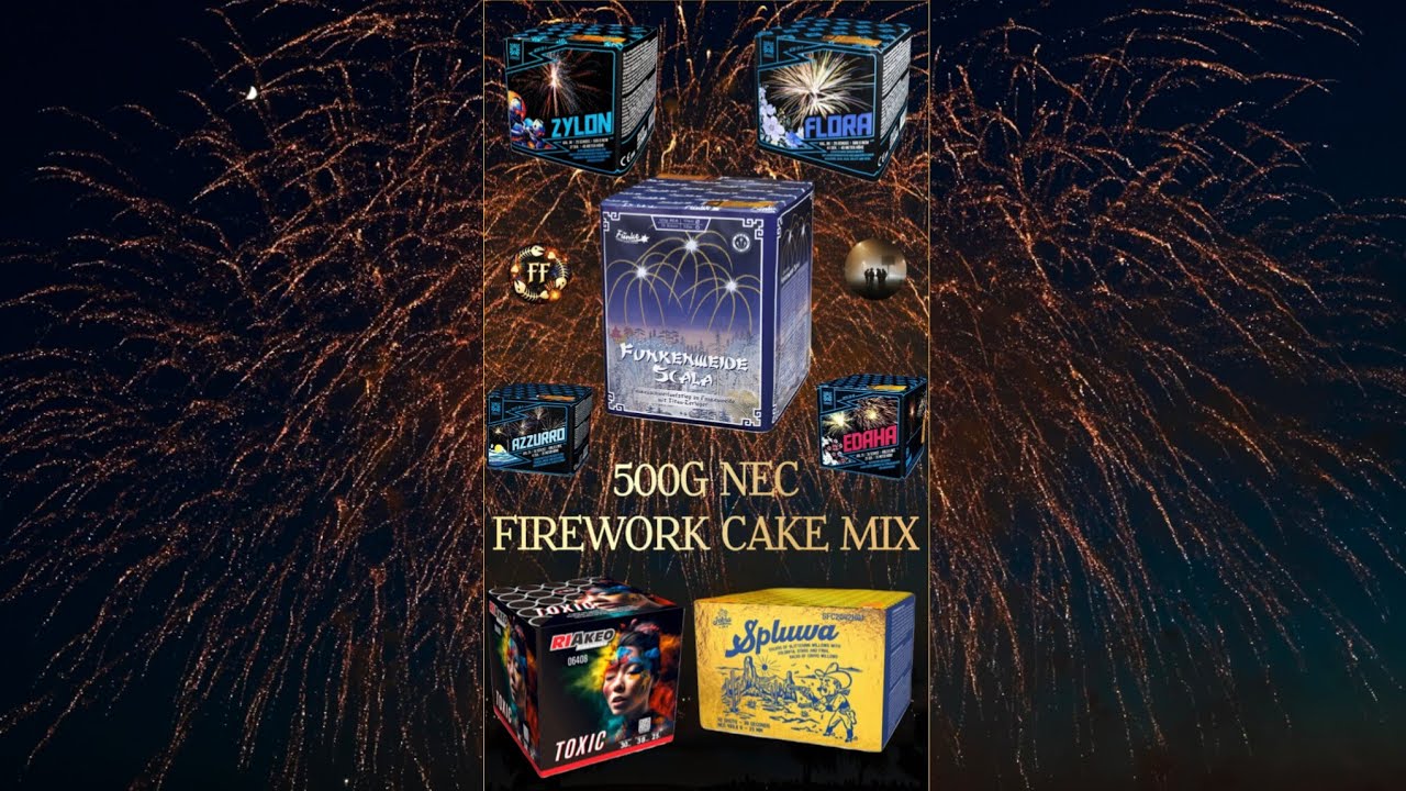 ARGENTO, FUNKE, RIAKEO, ISKRA LINE 🎆 500g NEC FIREWORK CAKE MIX