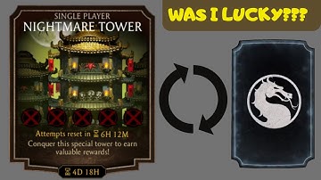 I beat Nightmare 100 on my beginner account and got.... a diamond!  MK Mobile