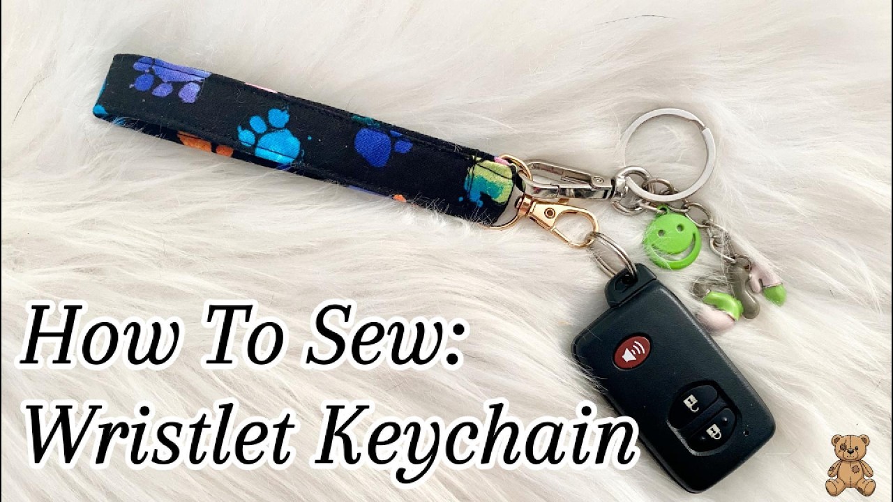 Easy Fabric Keychain Tutorial | Perfect Scrap Fabric Project - YouTube