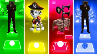 Speakerman Vs PAW Patrol Marshall Vs Siren Head Vs Speakerman - Tiles Hop EDM Rush!