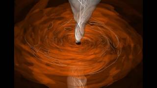 Black Hole Accretion Disk Simulation Disk, Jet, And Magnetic Field