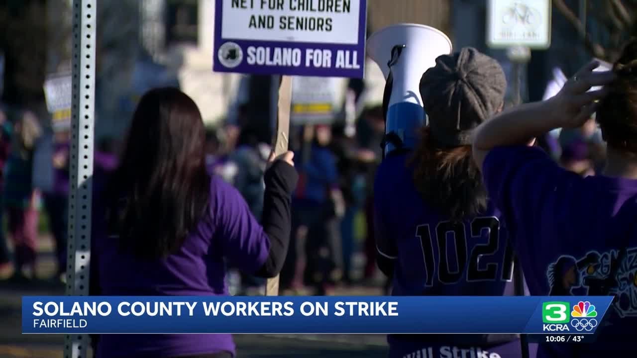 Solano County public workers strike for improved pay and benefits