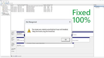 How to fix the volume was created successfully but it was not formatted retry the format
