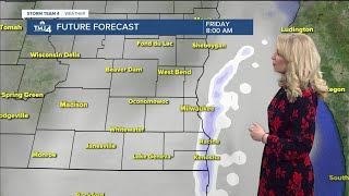 Skies stay cloudy Friday  with temperatures in the low to mid 30s