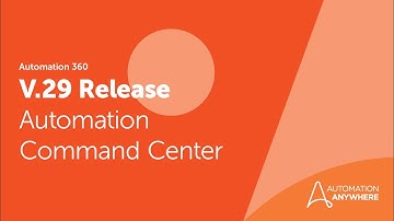 Automation 360 Release V.29  | Automation Command Center