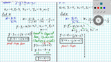 How to Write Equation of lines given two points point 4.7 Vtextpt  writing intercept worksheet pr