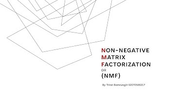MEE 673 Project 2023: Non-negative Matrix Factorization (NMF)