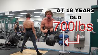 700 DEADLIFT AT 18 YEARS OLD | PowerLifting Motivation | Sawyer Klatt