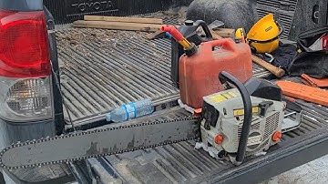 ECHO CS-670, testing out our modded muffler.