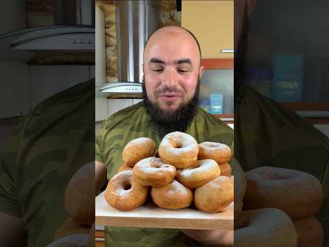 Воздушные Пончики 🍩 #рецепты #еда #рецепт #food #fastfood #yemek #пончик #ponchik #streetfood