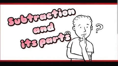 SUBTRACTION AND ITS PARTS/MATH LESSON/1ST GRADE/ONLINE LESSON