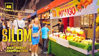 Walk through SILOM , BANGKOK / Night Market & Shopping Tour!