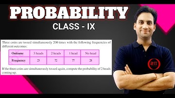 Three coins are tossed simultaneously 200 times with the following frequencies of different
