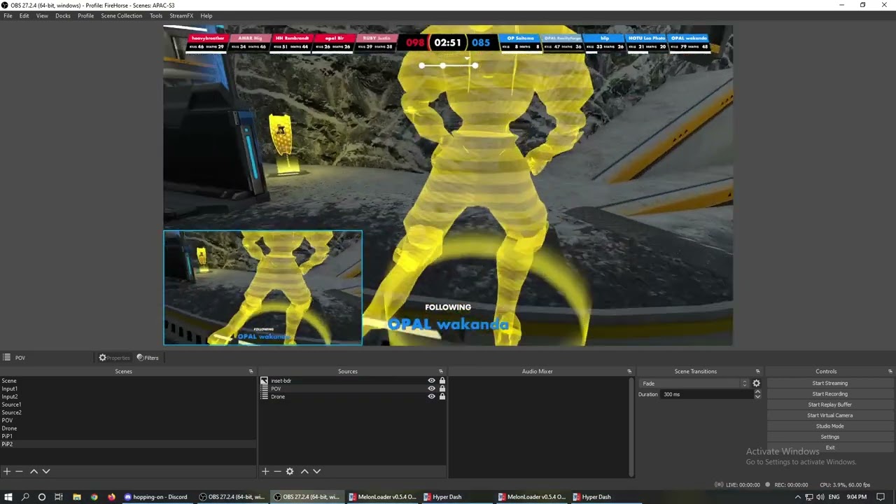 How to set up PiP mode in OBS for Hyper Dash