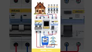 Household Circuits Protected by a Voltage Protector with MCB and RCCB Before Four Sub-Circuits.