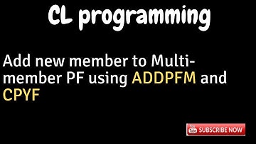 IBM i, AS400 Tutorial, iSeries, System i - add new member to multi-member PF using ADDPFM and CPYF