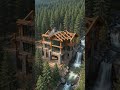 Hidden home in the heart of the forest💝#timelapse#architecture#forest home#design#relaxing #shorts