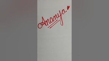 ✨ Cursive Name Art | Stylish Name Writing in Cursive | Calligraphy for Beginners #shorts #ananya