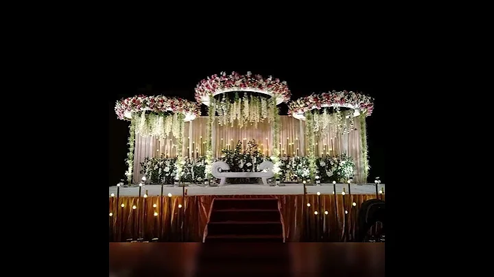 Royal look your own day Wedding reception stage decorations ideas, classic and unique stage#shorts