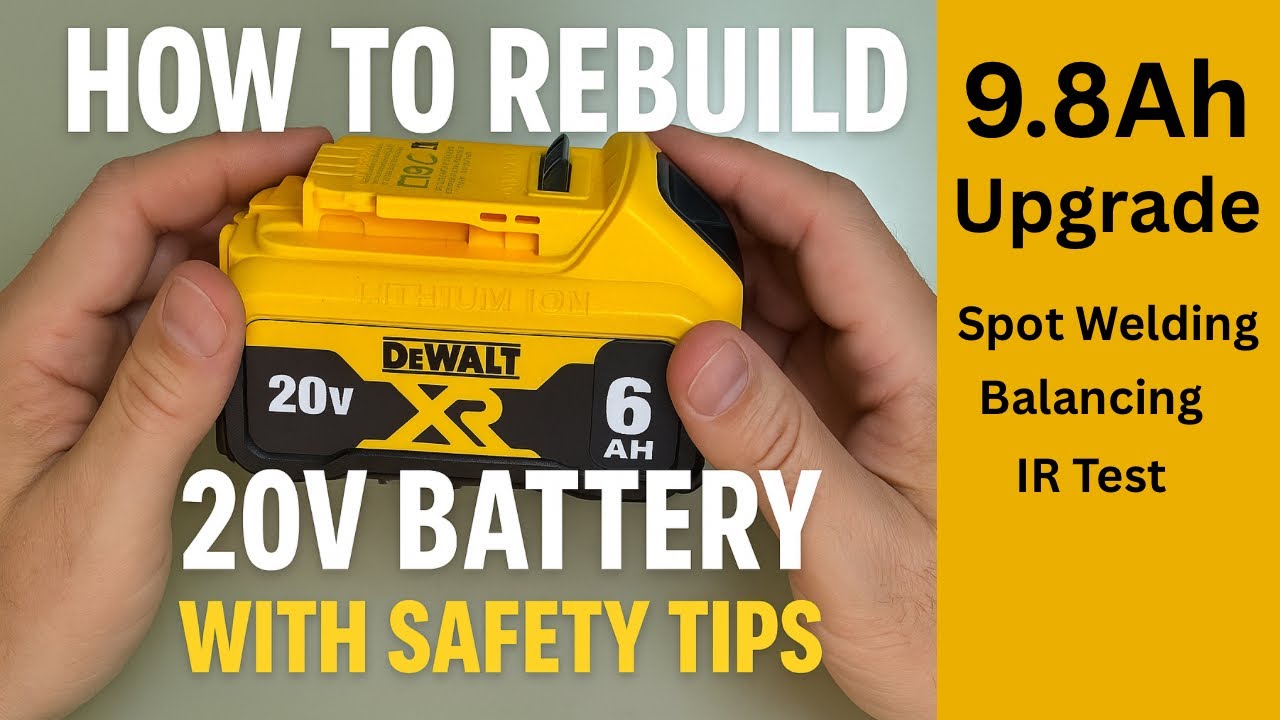 DeWalt 20V MAX Battery Rebuild – Step-by-Step Upgrade from 6Ah to 9.8Ah