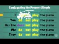 Forming the present simple tense in english