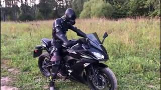Biker in rubber