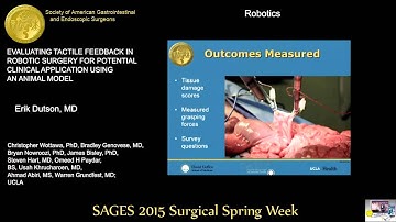 EVALUATING TACTILE FEEDBACK IN ROBOTIC SURGERY FOR POTENTIAL CLINICAL APPLICATION USING AN ANIMAL MO