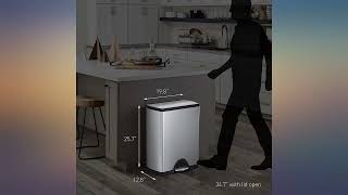 simplehuman 50 Liter // 13.2 Gallon Rectangular Kitchen Step Trash Can, Brushed review