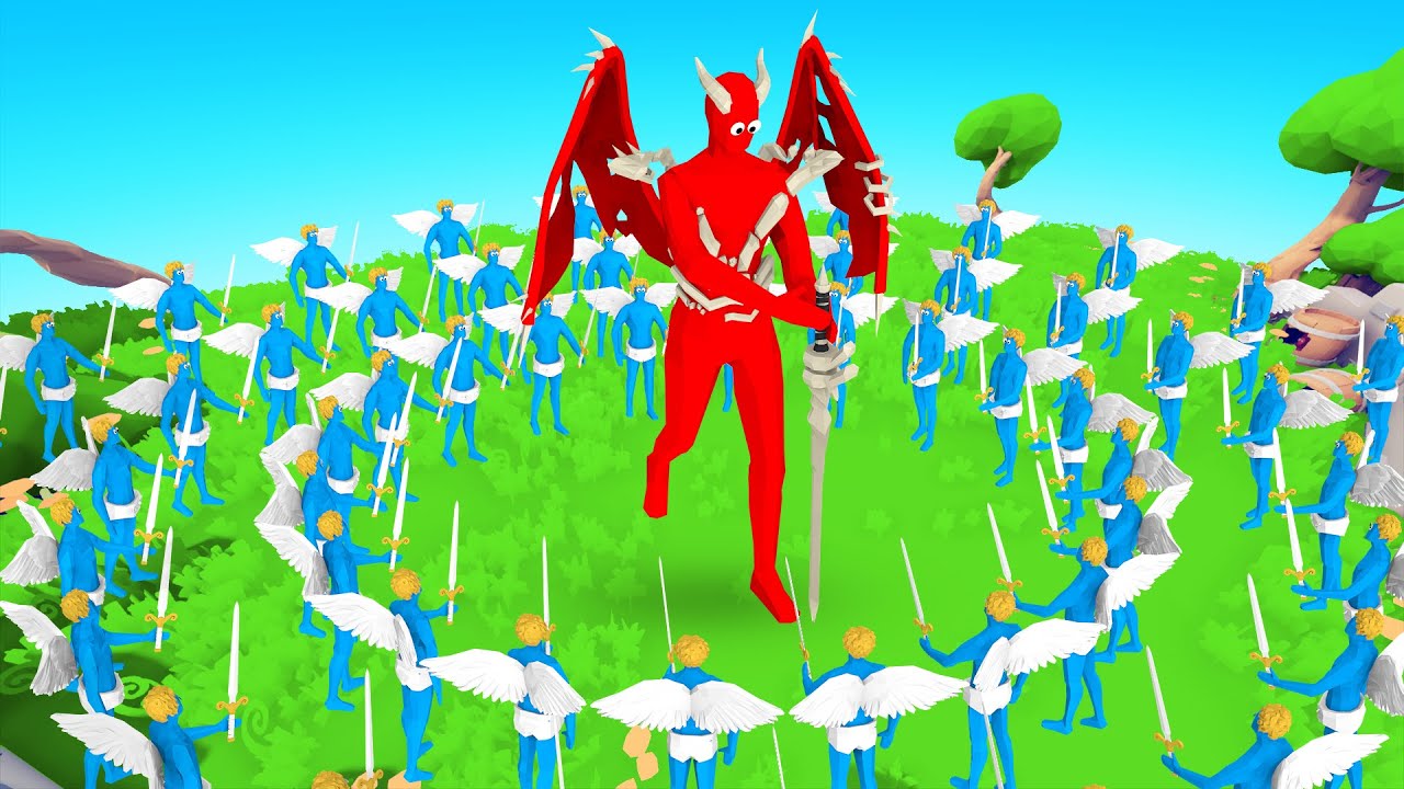 ANGELS VS DEMON In Totally Accurate Battle Simulator! - YouTube
