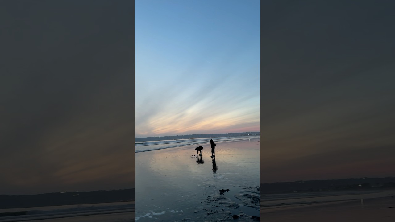 😍 Pink Sunset at Coronado Beach 🏝️  #beach #waves #relaxing