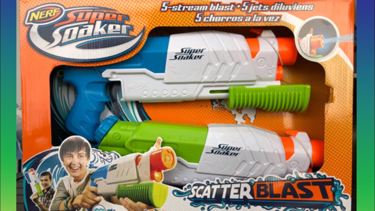 Pool Toy Review! Nerf Super Soaker Scatter Blasters! - YouTube