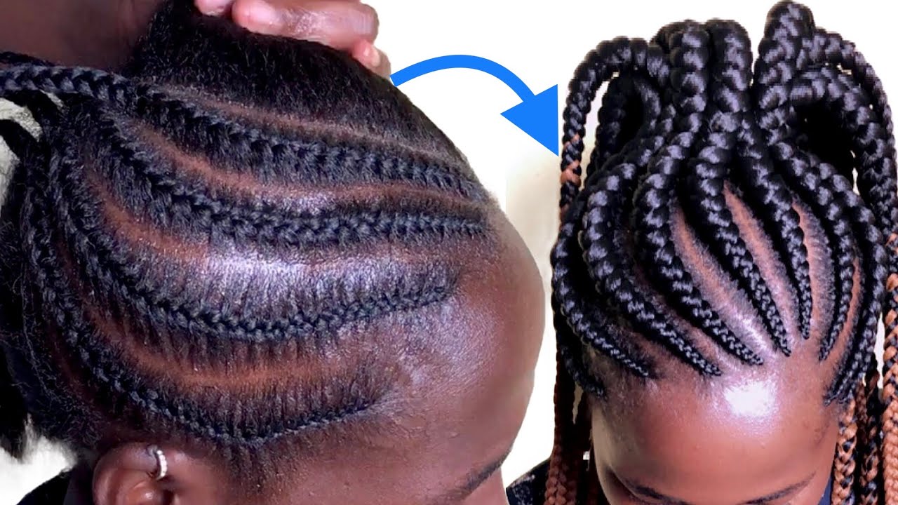 Image may contain: 4 people | Box braids hairstyles for black women, Cool  braid hairstyles, Cornrow hairstyles