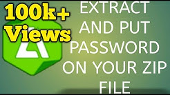 How to extract and put password on files